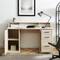 Walker Edison 58" Birch 3 Drawer Computer Desk with Hutch